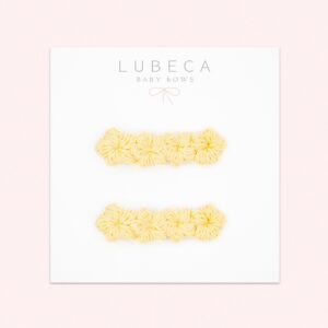 Duo de pinzas con 4 mini flores