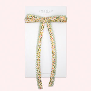 CLASSIC BOWS PUNTAS LARGAS LISTON ESPAÑOL MINI FLORES VERDE OLIVO
