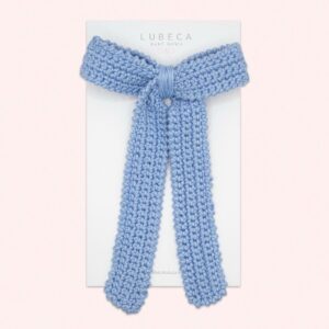 MAXI BOWS TEJIDO A MANO MODELO SOFIA AZUL CIELO