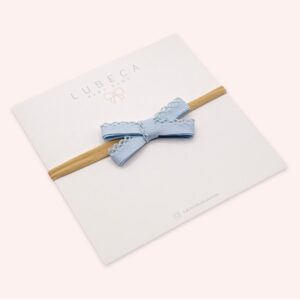 MINI BOWS LISTON ESPAÑOL AZUL CIELO