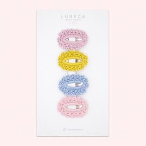 Set de 4 broches tejidos a mano modelo Constanza