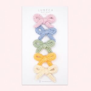 SET DE 5 MINI BOWS TEJIDOS A MANO